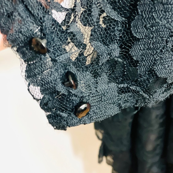 Wednesday Dresses Collections / Beene Black Lace Dress with ruffles - Picture 9 of 16